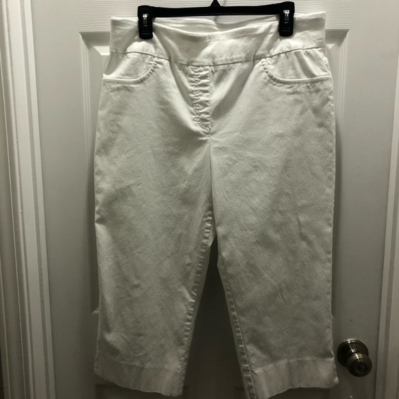 Ruby Rd. Pants - Ruby Rd. White Capris, Size 16